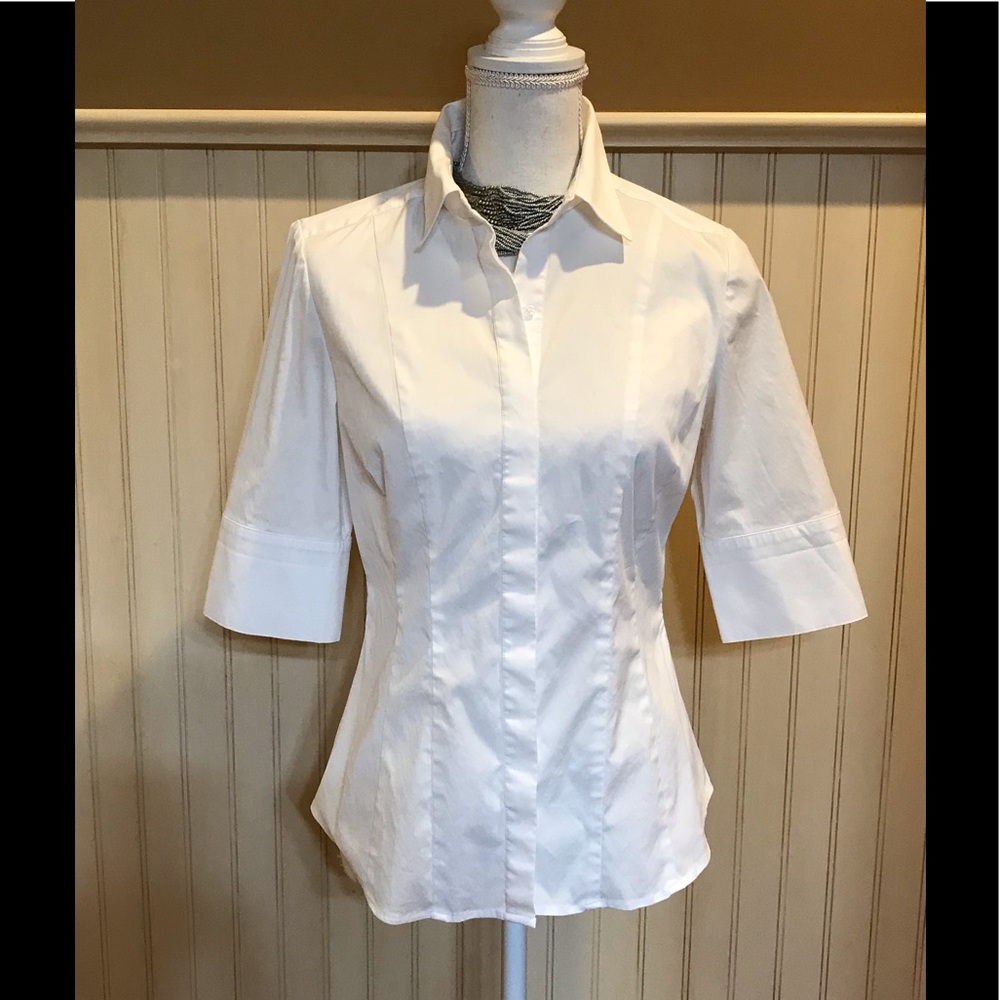 WHBM White Shirt Top Size M EUC